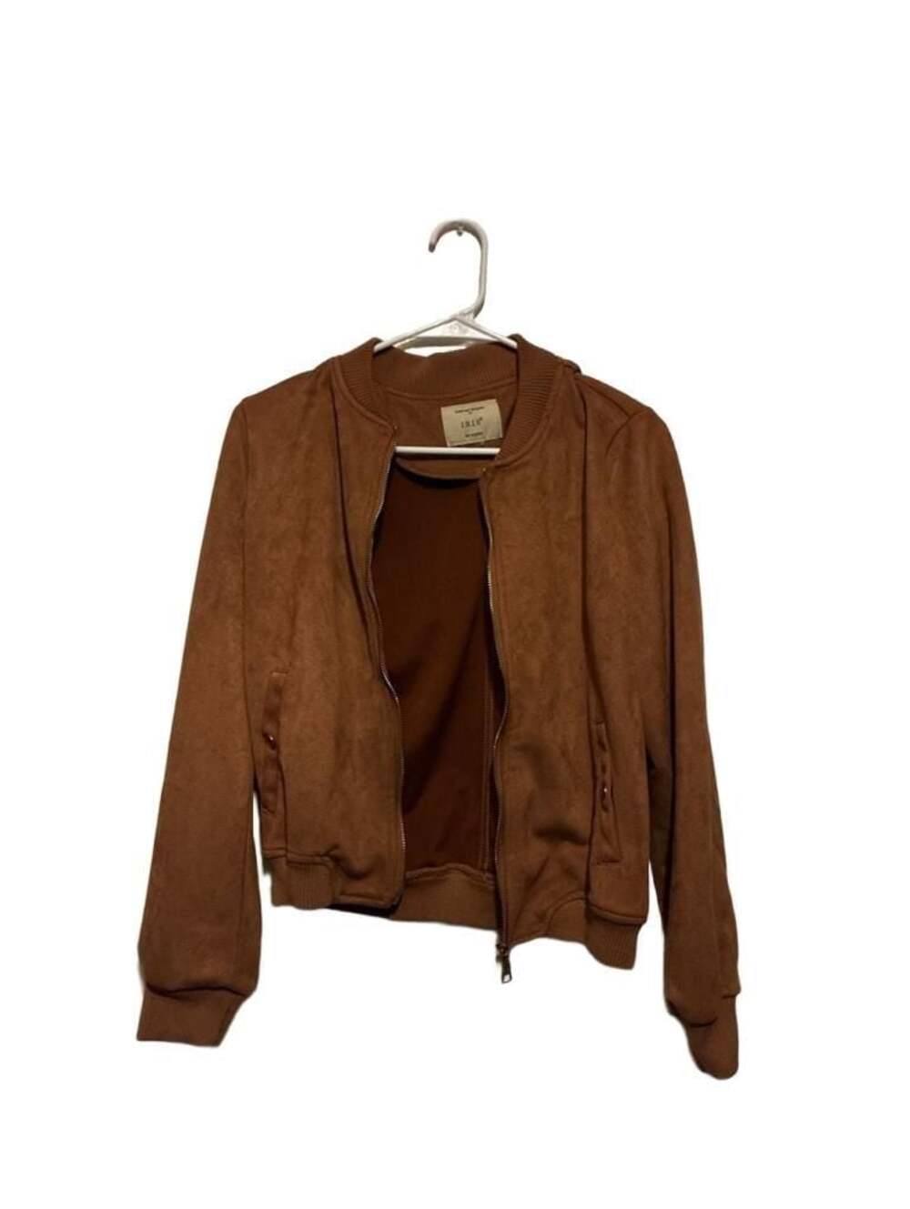 Iris Los Angeles Women's Faux Suede Bomber Jacket in Brown